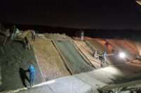 visite de travail :Travaux de réparation des dalles du canal Medjerda Cap Bon pendant l’arrêt technique.